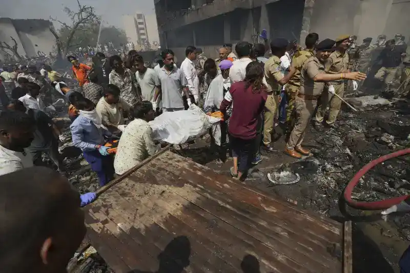 Air India Plane Crashes in Ahmedabad (AP Photo/Ajit Solanki).