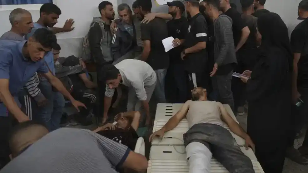 Palestine Israel War- (AP Photo/Jehad Alshrafi)
