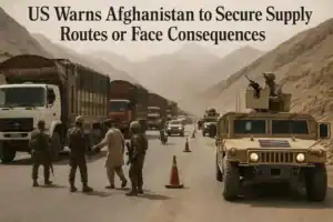 US Warns Afghanistan to Secure Supply Routes or Face Consequences