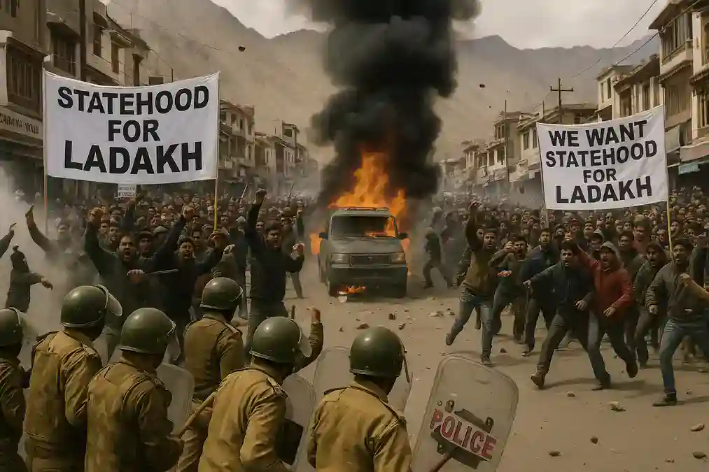 Ladakh Statehood Protests Erupt Into Deadly Clash in Leh